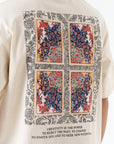 Etnik Desen Detaylı Taş Oversize Tshirt 4766