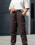 Kargo Cep Jogger Erkek Kahve Pantolon 15276