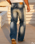 Baggy Fit Erkek Mavi Kot Pantolon 17272-4