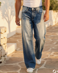 Baggy Fit Erkek Mavi Kot Pantolon 17272-4