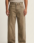 Loose Fit kalıp Erkek Olive Kot Pantolon 252651-3
