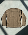 Geniş Yaka Reglan Kol Polar Erkek Kahve Sweatshirt 257049