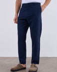 Keten Dokulu Regular Lacivert Erkek Pantolon 261009