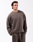 Ottoman Basıc Kahve Erkek Sweatshirt 267064