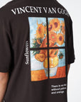 Vincent Van Gogh Erkek Oversize Kahve Tshirt 4771