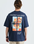 Vincent Van Gogh Erkek Oversize Lacivert Tshirt 4771