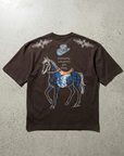 At Aplike Detaylı Kahve Oversize Tshirt 5054