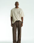 Triko Nakışlı Taş Oversize Tshirt 5068