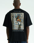 Tablo Detaylı Siyah Oversize Tshirt 5083