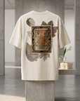 Yaprak Desen Taş Oversize Tshirt 5087