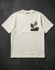 Baykuş Desenli Ekru Oversize Tshirt 5137
