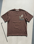 Baykuş Desenli Kahve Oversize Tshirt 5137