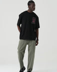 Kabartma Baskı Siyah Oversize Tshirt 5178