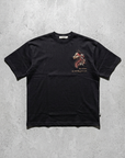 Kurt Baskılı Siyah Oversize Tshirt 5158