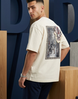 At ve Kilim Desenli Taş Oversize Tshirt 5174