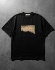 Baskı ve Nakışlı Siyah Oversize Tshirt 5186