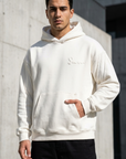 Yün Şerit Desenli Oversize Ekru Sweatshirt 5217