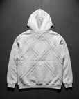 Yün Şerit Desenli Oversize Ekru Sweatshirt 5217