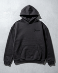 Yün Şerit Desenli Oversize Siyah Sweatshirt 5217
