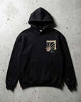 Su Yolu Şeritli Oversize Siyah Sweatshirt 5230