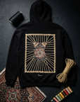 Su Yolu Şeritli Oversize Siyah Sweatshirt 5230