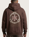 Deri Aplike Desenli Oversize Kahve Sweatshirt 5249