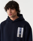 Blue Tile Art Oversize Lacivert Sweatshirt 5252