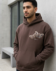 Kelebek İşleme Oversize Kahve Sweatshirt 5259