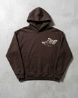 Kelebek İşleme Oversize Kahve Sweatshirt 5259