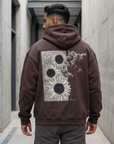 Kelebek İşleme Oversize Kahve Sweatshirt 5259