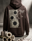 Kelebek İşleme Oversize Kahve Sweatshirt 5259