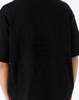 Sırtı Nakış Detaylı Siyah Oversize Tshirt 4797