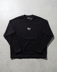 Katmanlı Kol Detaylı Boxy Fit Siyah Sweatshirt 6039