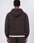 Panda Fermuarlı Oversize Kahve Sweatshirt 5006