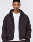 Panda Fermuarlı Oversize Kahve Sweatshirt 5006