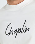 Chaplin Aplikeli Oversize Ekru Tshirt 4778