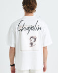 Chaplin Aplikeli Oversize Ekru Tshirt 4778