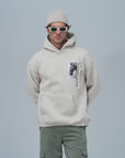 Püsküllü At Baskılı Oversize Taş Sweatshirt 4962