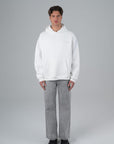 Yün İpli Aplikeli Oversize Ekru Sweatshirt 5002