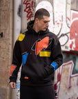 Colorful Baskılı Kapüşonlu Oversize Sweatshirt