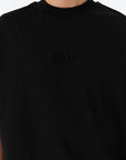 Sırtı Nakış Detaylı Siyah Oversize Tshirt 4797