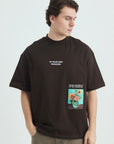 Paradise Van Gogh Kahve Oversize Tshirt 4770