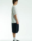 Yüksek Baskılı Eva Nakışlı Ekru Oversize Tshirt 5105