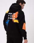 Colorful Baskılı Kapüşonlu Oversize Sweatshirt