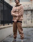 Fitilli Tasarım Bej Hoody Jogger Takım
