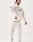 V Cool Baskılı Oversize Sweatshirt Jogger Takım