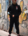 V Cool Baskılı Oversize Sweatshirt Jogger Takım