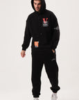 V Cool Baskılı Oversize Sweatshirt Jogger Takım