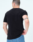Yakası Açık Erkek Slim Fit Tshirt