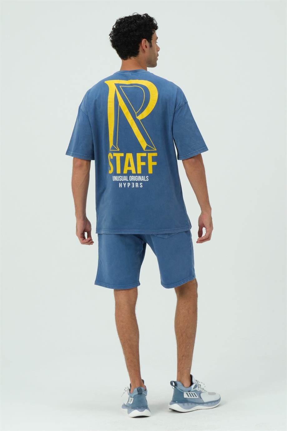 R Staff Yıkamalı Şort Tshirt Takım